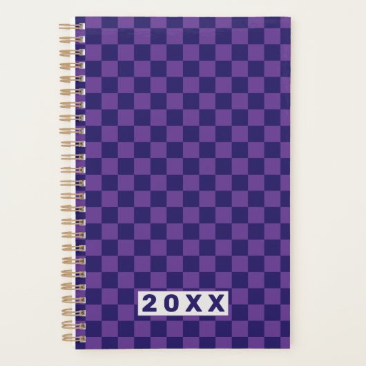 Blauw Paars Schaakbord Planner (Voorkant)