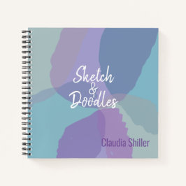  Blauw Paars Schetsenboek Notitieboek