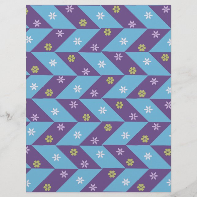 Blauw & Paars Scrapbook papier (Voorkant)