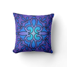 Blauw Paars Stainglas Stijl Ontwerp