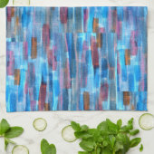 Blauw Paars Theedoek (Gevouwen)