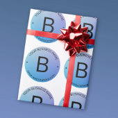 Blauw & Paars Vervagende Ombre met Bewerkbare Teks Cadeaupapier