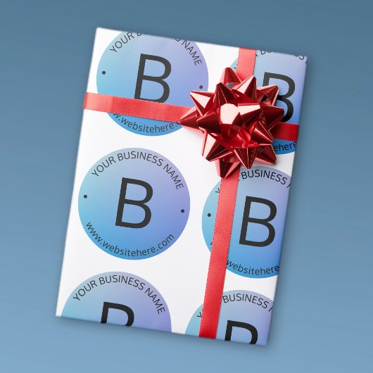 Blauw & Paars Vervagende Ombre met Bewerkbare Teks Cadeaupapier