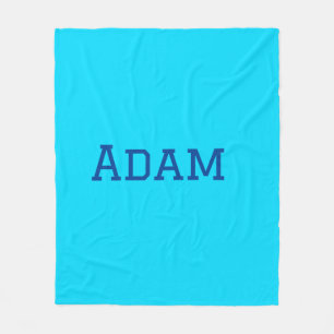 Blauw paars voeg naam tekst toe terug naar school fleece deken