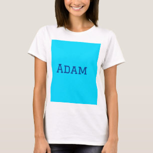 Blauw paars voeg naam tekst toe terug naar school t-shirt