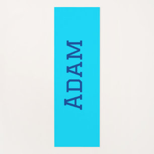 Blauw paars voeg naam tekst toe terug naar school yogamat