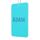 Blauw paars voegt naamtekst terug naar schoolberic luchtverfrisser (Links)