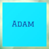 Blauw paars voegt naamtekst terug naar schoolberic raamsticker (Vel 3)