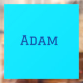 Blauw paars voegt naamtekst terug naar schoolberic raamsticker (Vel 2)