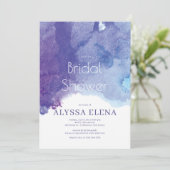 Blauw Paars Waterverf Beach Vrijgezellenfeest © Kaart (Staand voorkant)