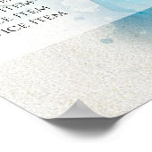 Blauw Paars Waterverf Gold Foil price List Poster (Hoek)