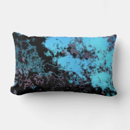 Blauw Paars zwart abstract Kussen