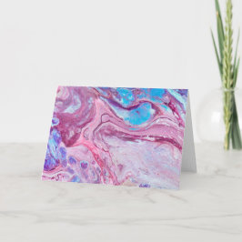 Blauw Paarse Abstracte acrylvezel Kaart