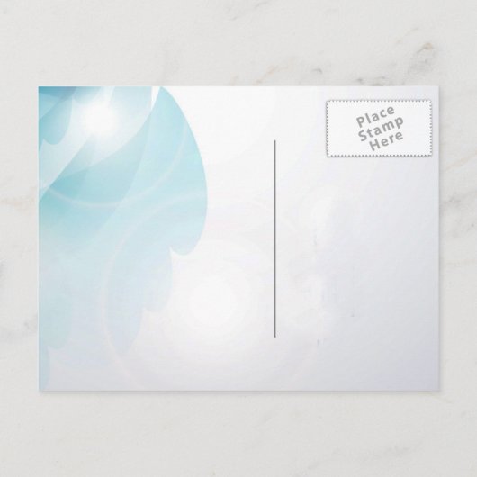 Blauw & Paarse Abstracte Bloemen Save the Date-1 Aankondigingskaart (Achterkant)