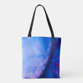 Blauw Paarse Abstracte foto Tote Bag (Achterkant)