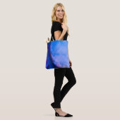 Blauw Paarse Abstracte foto Tote Bag (Op model)
