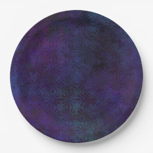 Blauw & Paarse Abstracte, Grungy Digitale Kunst Papieren Bordje