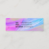 Blauw Paarse abstracte olieverschildering Mini Visitekaartje (Achterkant)