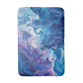 Blauw Paarse Acryl Giet  Water Vloeistof Badmat (Voorkant Verticaal)