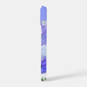 Blauw Paarse Anemoon Bloemen iPhone 15 Hoesje (Linkerkant)