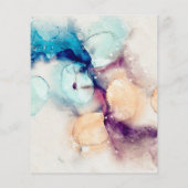 Blauw Paarse Aquarel en Goud Folie Flyer (Achterkant)