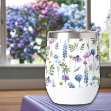 Blauw Paarse Aquarel Wilde Bloem