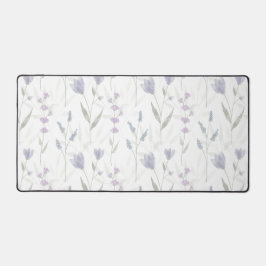 Blauw Paarse Aquarel Wilde Bloem Bureaumat