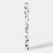Blauw Paarse Aquarel Wilde Bloem Case-Mate iPhone Case (Achterkant / Links)