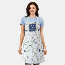 Blauw Paarse Aquarel Wilde Bloem Eigen Naam