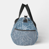 Blauw Paarse Aquarel Wilde Bloem Monogram Plunjezak (Rechts)