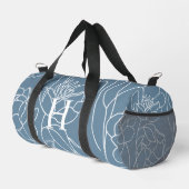 Blauw Paarse Aquarel Wilde Bloem Monogram Plunjezak (Rechterhoek)