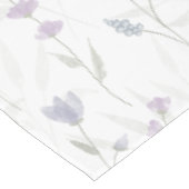 Blauw Paarse Aquarel Wilde Bloem Tafelkleed (Gekanteld)