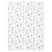 Blauw Paarse Aquarel Wilde Bloem Tafelkleed (Voorkant)