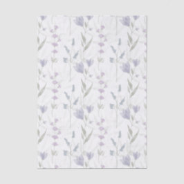 Blauw Paarse Aquarel Wilde Bloem Tissuepapier