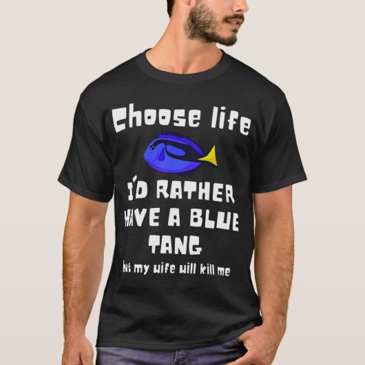 Blauw paarse betta vis t-shirt (Voorkant)