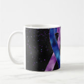 Blauw Paarse Bewustzijnslint Mok Design (Links)