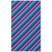 Blauw Paarse Blauwgroen strepen Groot tafelkleed (Voorkant)