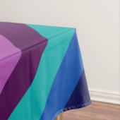 Blauw Paarse Blauwgroen strepen Groot tafelkleed (Voorbeeld)