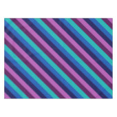 Blauw Paarse Blauwgroen strepen Klein tafelkleed (Voorkant (Horizontaal))