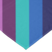 Blauw Paarse Blauwgroen strepen Klein tafelkleed (Gekanteld)