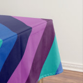 Blauw Paarse Blauwgroen strepen Klein tafelkleed (Voorbeeld)