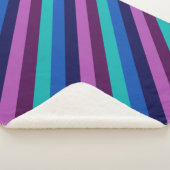 Blauw Paarse Blauwgroen Strepen Medium Sherpa Deke Sherpa Deken (3/4)