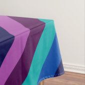 Blauw Paarse Blauwgroen strepen Medium tafelkleed (Voorbeeld)