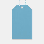 Blauw Paarse Bloem Droom Abstracte Fractale Kunst Cadeaulabel (Achterkant)