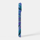 Blauw Paarse Bloem Droom Abstracte Fractale Kunst iPhone 15 Case (Rechterkant)