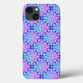 Blauw paarse boho iPhone hoesje (Achterkant)