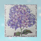 Blauw Paarse Botanische Faux 3D Tegeltje