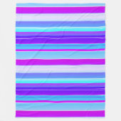 Blauw paarse creative striped fleece deken (Voorkant)
