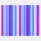 Blauw paarse creative striped fleece deken (Voorkant (Horizontaal))