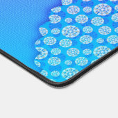 Blauw Paarse Design Jouw naam Desk Mat (Hoek)